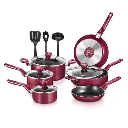 Nutrichef Aluminum Ns 13Pcs Set Red NCCWA13RD